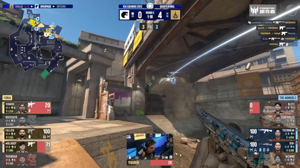 Казахстанец сражается за $300 тысяч против The Mongolz в CS2 в Китае CS2