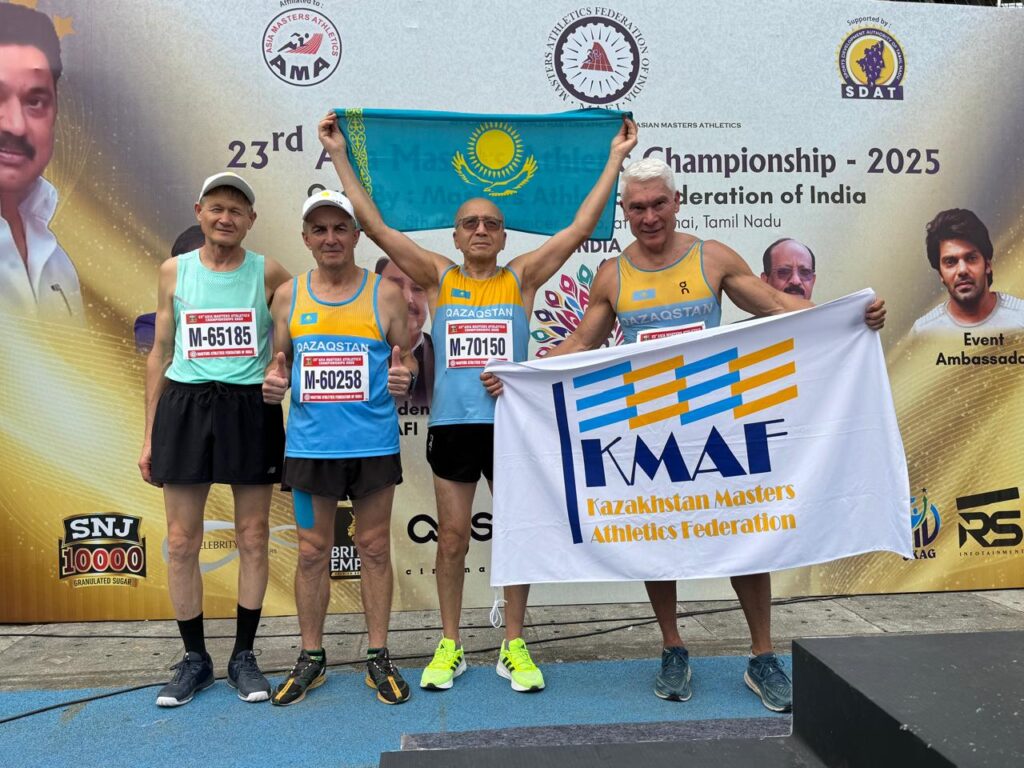 71-летний казахстанец завоевал пять медалей на Азиатском чемпионате мастеров легкоатлетов