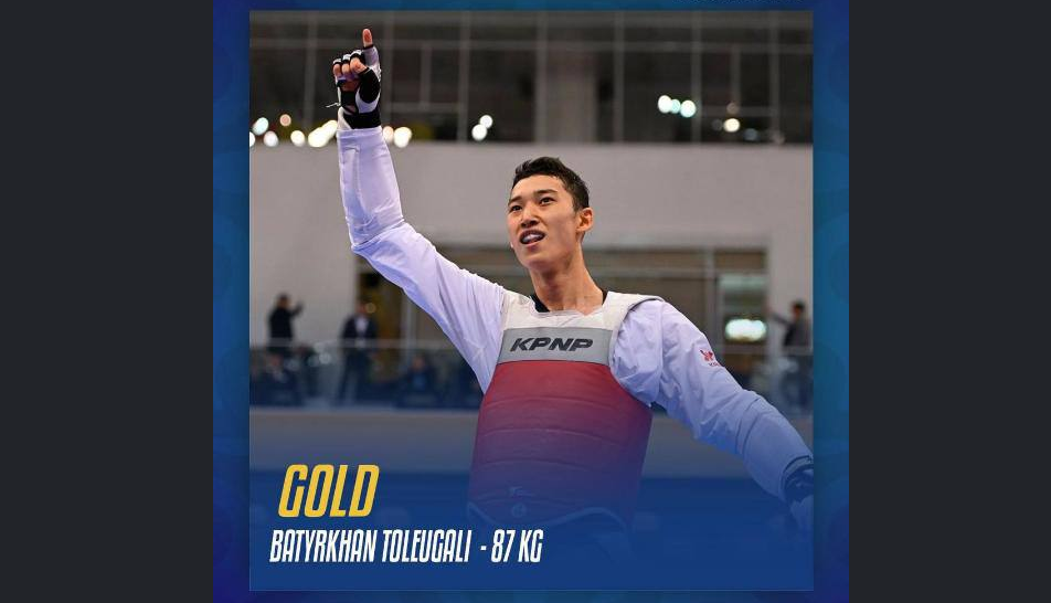 Батырхан Толеугали стал чемпионом мира в категории U21 по таеквондо